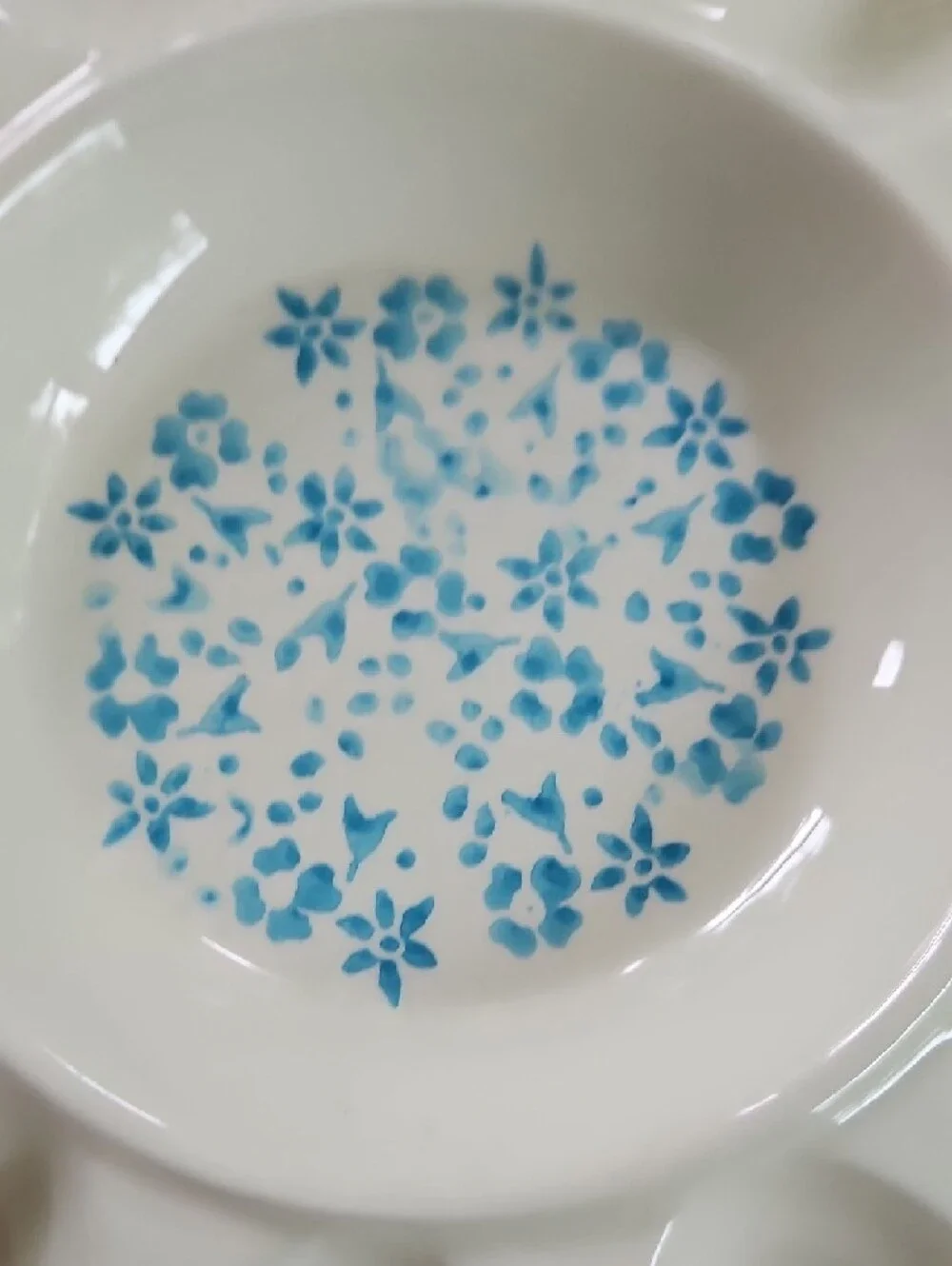FARVAL Deviled Egg Plate, Hand-painted Ceramic, Portugal